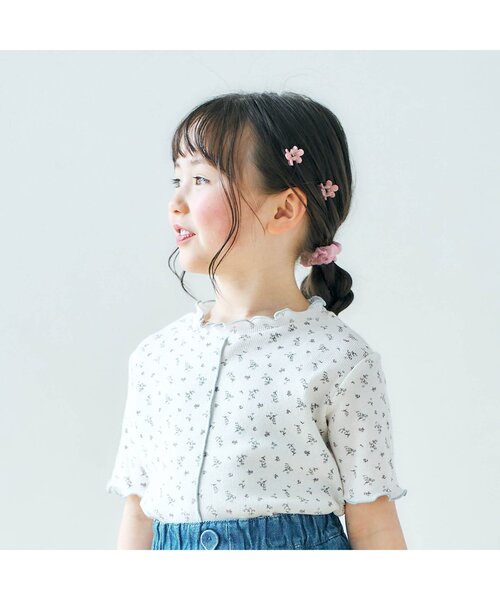 apres les cours（アプレレクール）の「お花クリップ&シュシュセット（シュシュ・キッズ・ピンク/ラベンダー・FREE）」の5枚目の写真