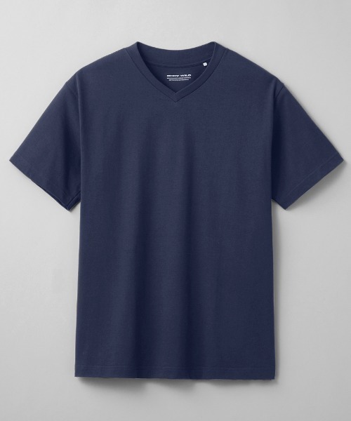 BODY WILD(ボディーワイルド)の「BODY WILD/ボディワイルド VネックTシャツ ジャケットプラス 後ろ襟高め 持続消臭(Tシャツ/カットソー・メンズ・ホワイト/ブラウン系その他/ネイビー・SMALL/LARGE/MEDIUM/X-LARGE)」の15枚目の写真