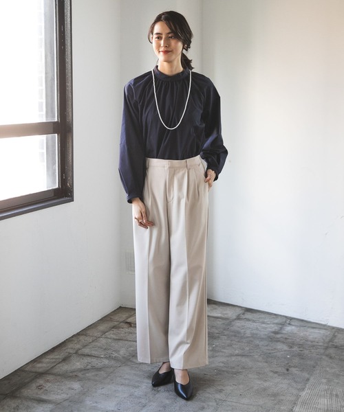 LEPSIM（レプシィム）の「ハイネックギャザーブラウス　176141（シャツ/ブラウス・レディース・オフホワイト/ピンク/ブラック・FREE）」の7枚目の写真