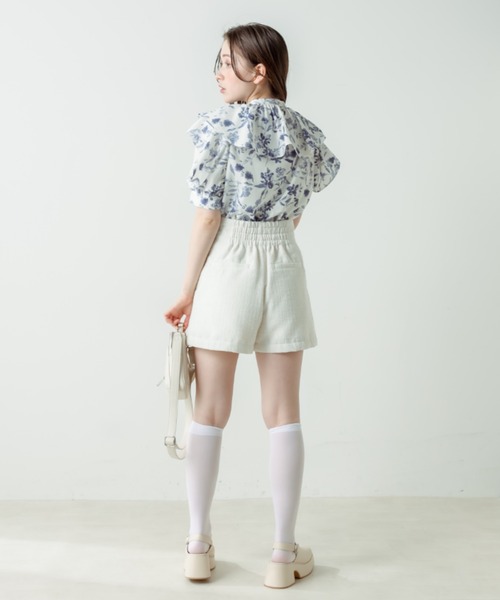 OLIVE des OLIVE（オリーブデオリーブ）の「ラッフルボウタイブラウス（シャツ/ブラウス・レディース・アイボリー/サックスブルー/オフホワイト・FREE）」の19枚目の写真