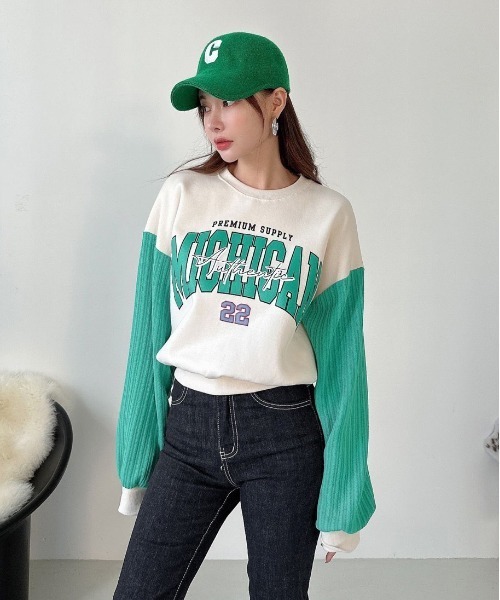 STATUS(ステイタス)の「韓国 ファッション ストリート ブランド 裏起毛×ケーブルニット プリント スウェット メンズ レディース ユニセックス(スウェット・レディース・ブラック/アイボリー/グレー・FREE)」の16枚目の写真