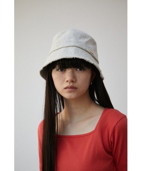 AZUL by moussy（アズールバイマウジー）の「LINEN LIKE FRINGE BUCKET HAT/リネンライクフリンジバケットハット（ハット・レディース・ブラック/ブラウン/ライトベージュ・FREE）」の21枚目の写真