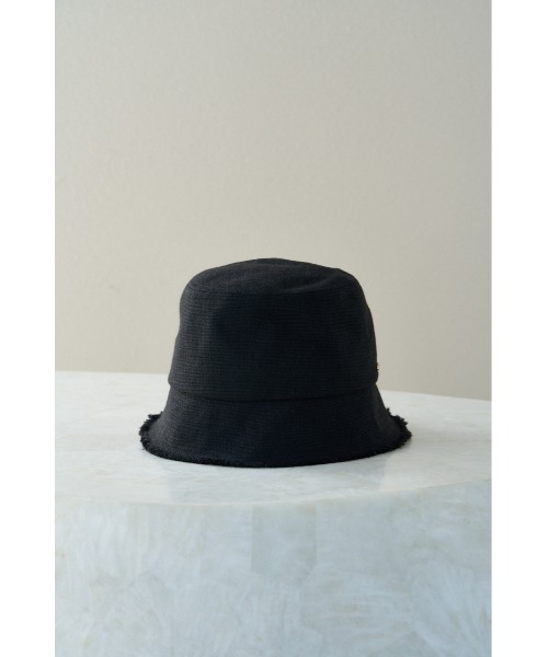 AZUL by moussy（アズールバイマウジー）の「LINEN LIKE FRINGE BUCKET HAT/リネンライクフリンジバケットハット（ハット・レディース・ブラック/ブラウン/ライトベージュ・FREE）」の5枚目の写真