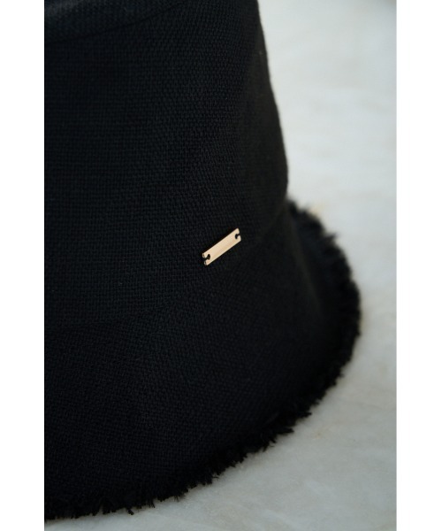 AZUL by moussy（アズールバイマウジー）の「LINEN LIKE FRINGE BUCKET HAT/リネンライクフリンジバケットハット（ハット・レディース・ブラック/ブラウン/ライトベージュ・FREE）」の6枚目の写真