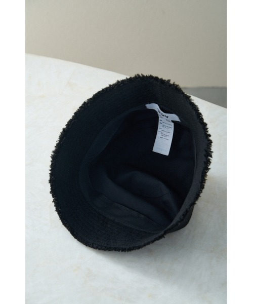 AZUL by moussy（アズールバイマウジー）の「LINEN LIKE FRINGE BUCKET HAT/リネンライクフリンジバケットハット（ハット・レディース・ブラック/ブラウン/ライトベージュ・FREE）」の7枚目の写真