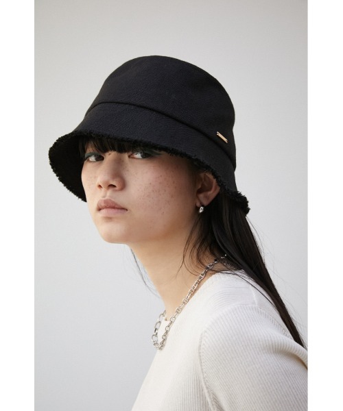 AZUL by moussy（アズールバイマウジー）の「LINEN LIKE FRINGE BUCKET HAT/リネンライクフリンジバケットハット（ハット・レディース・ブラック/ブラウン/ライトベージュ・FREE）」の10枚目の写真