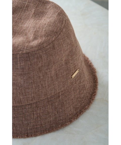 AZUL by moussy（アズールバイマウジー）の「LINEN LIKE FRINGE BUCKET HAT/リネンライクフリンジバケットハット（ハット・レディース・ブラック/ブラウン/ライトベージュ・FREE）」の12枚目の写真