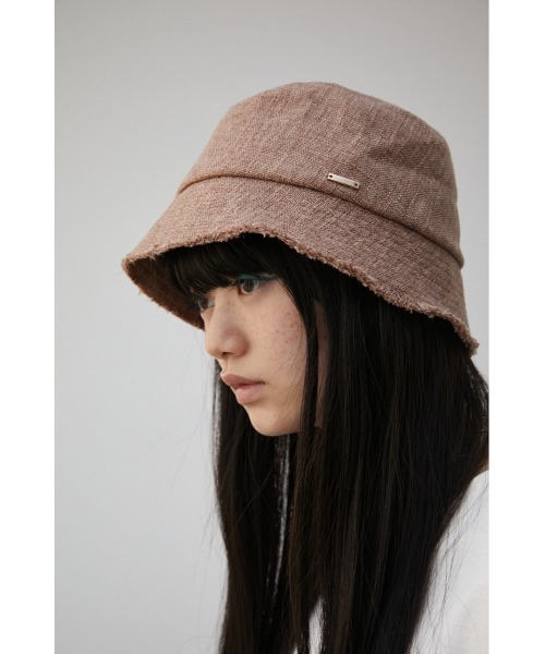 AZUL by moussy（アズールバイマウジー）の「LINEN LIKE FRINGE BUCKET HAT/リネンライクフリンジバケットハット（ハット・レディース・ブラック/ブラウン/ライトベージュ・FREE）」の15枚目の写真