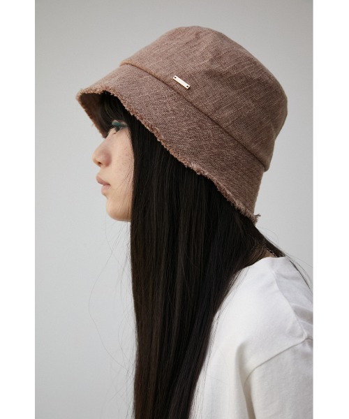 AZUL by moussy（アズールバイマウジー）の「LINEN LIKE FRINGE BUCKET HAT/リネンライクフリンジバケットハット（ハット・レディース・ブラック/ブラウン/ライトベージュ・FREE）」の16枚目の写真