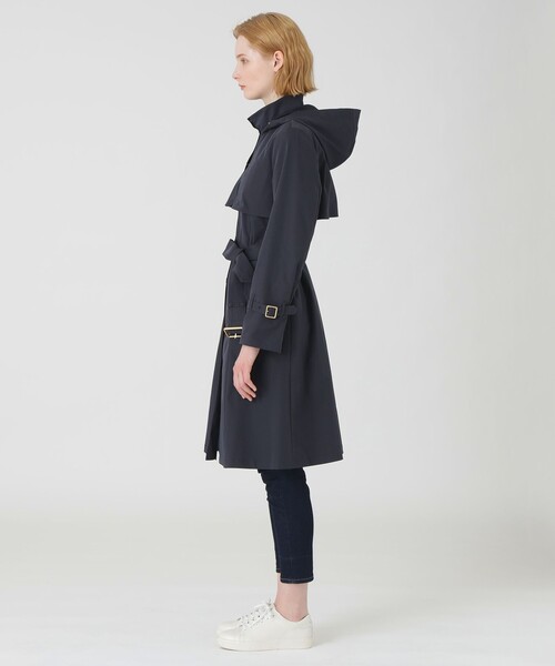 BLUE LABELハイマルチマットタフタフーデッドコート