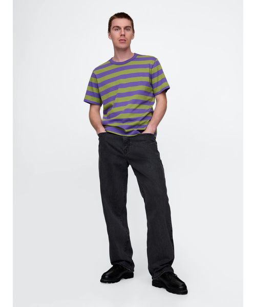 GAP(ギャップ)の「オリジナルクルーネック半袖tシャツ(Tシャツ/カットソー・メンズ・ネイビー/パープル/イエロー/ブルー系その他/コーラル/グリーン/ホワイト/ブルー/ブラック系その他/ホワイト×ネイビー/カーキ/ブルー系その他2・XS/S/M/L/XL)」の19枚目の写真