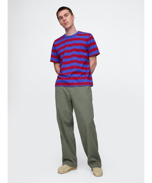 GAP(ギャップ)の「オリジナルクルーネック半袖tシャツ(Tシャツ/カットソー・メンズ・ネイビー/パープル/イエロー/ブルー系その他/コーラル/グリーン/ホワイト/ブルー/ブラック系その他/ホワイト×ネイビー/カーキ/ブルー系その他2・XS/S/M/L/XL)」の20枚目の写真