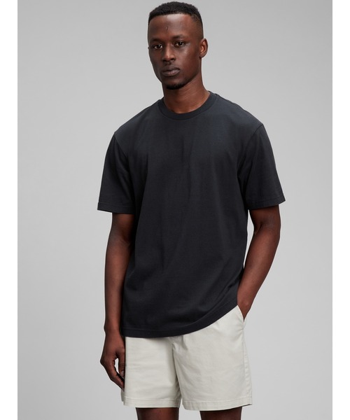 GAP(ギャップ)の「オリジナルクルーネック半袖tシャツ(Tシャツ/カットソー・メンズ・ネイビー/パープル/イエロー/ブルー系その他/コーラル/グリーン/ホワイト/ブルー/ブラック系その他/ホワイト×ネイビー/カーキ/ブルー系その他2・XS/S/M/L/XL)」の4枚目の写真