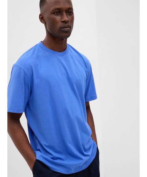 GAP(ギャップ)の「オリジナルクルーネック半袖tシャツ(Tシャツ/カットソー・メンズ・ネイビー/パープル/イエロー/ブルー系その他/コーラル/グリーン/ホワイト/ブルー/ブラック系その他/ホワイト×ネイビー/カーキ/ブルー系その他2・XS/S/M/L/XL)」の8枚目の写真