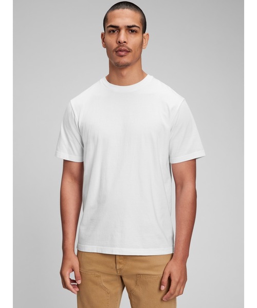 GAP(ギャップ)の「オリジナルクルーネック半袖tシャツ(Tシャツ/カットソー・メンズ・ネイビー/パープル/イエロー/ブルー系その他/コーラル/グリーン/ホワイト/ブルー/ブラック系その他/ホワイト×ネイビー/カーキ/ブルー系その他2・XS/S/M/L/XL)」の2枚目の写真
