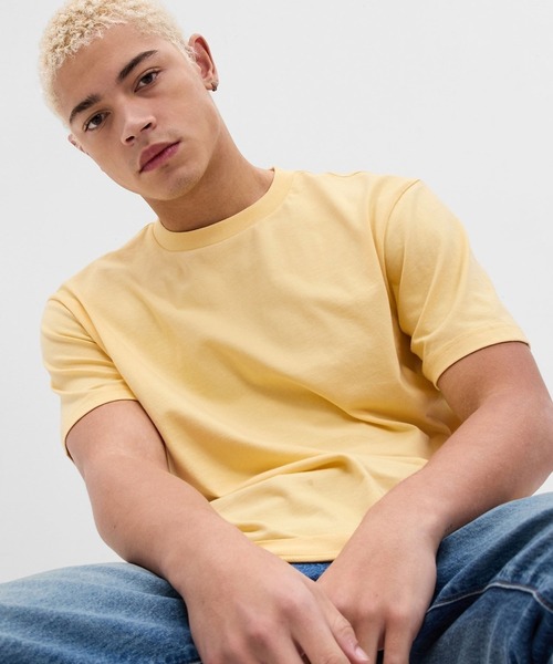 GAP(ギャップ)の「オリジナルクルーネック半袖tシャツ(Tシャツ/カットソー・メンズ・ネイビー/パープル/イエロー/ブルー系その他/コーラル/グリーン/ホワイト/ブルー/ブラック系その他/ホワイト×ネイビー/カーキ/ブルー系その他2・XS/S/M/L/XL)」の11枚目の写真