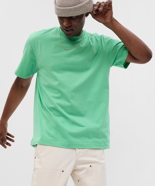 GAP(ギャップ)の「オリジナルクルーネック半袖tシャツ(Tシャツ/カットソー・メンズ・ネイビー/パープル/イエロー/ブルー系その他/コーラル/グリーン/ホワイト/ブルー/ブラック系その他/ホワイト×ネイビー/カーキ/ブルー系その他2・XS/S/M/L/XL)」の5枚目の写真