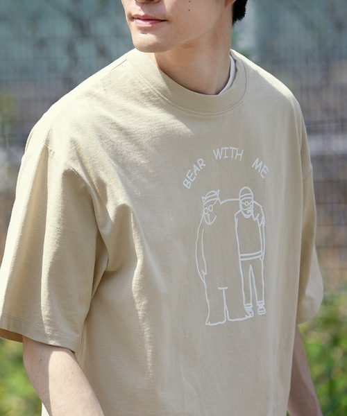 coca(coca)(コカ)の「メンズアソートイラストプリントT(Tシャツ/カットソー・メンズ・グレー/ブラック/ネイビー/ベージュ・M/L/XL)」の3枚目の写真