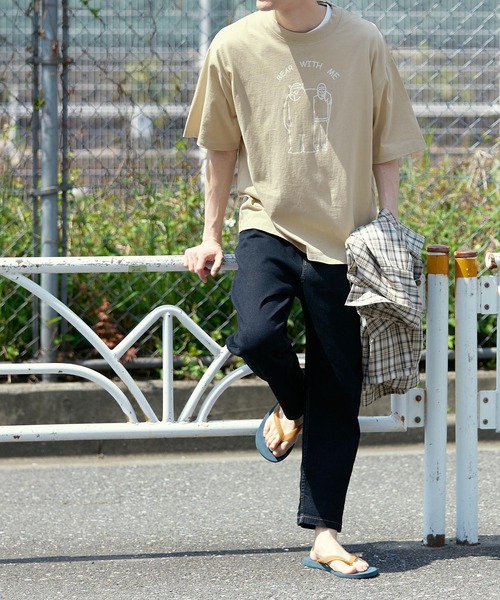 coca(coca)(コカ)の「メンズアソートイラストプリントT(Tシャツ/カットソー・メンズ・グレー/ブラック/ネイビー/ベージュ・M/L/XL)」の5枚目の写真