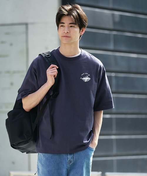 coca(coca)(コカ)の「メンズアソートイラストプリントT(Tシャツ/カットソー・メンズ・グレー/ブラック/ネイビー/ベージュ・M/L/XL)」の10枚目の写真