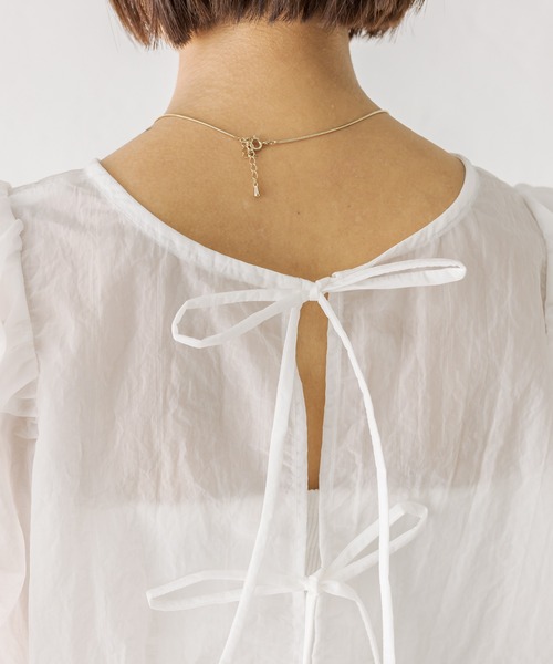 mystic(ミスティック)の「バックリボンブラウス(シャツ/ブラウス・レディース・ネイビー/オフホワイト/オリーブ/ピンク・FREE)」の22枚目の写真