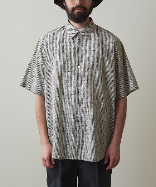 Steven Alan（スティーブンアラン）の「＜Steven Alan＞ TILE/PRNT REGULAR COLLAR SHORT SLEEVE SHIRT -LOOSE/シャツ（シャツ/ブラウス・メンズ・グレー/ナチュラル・M/XL/L/S）」の3枚目の写真