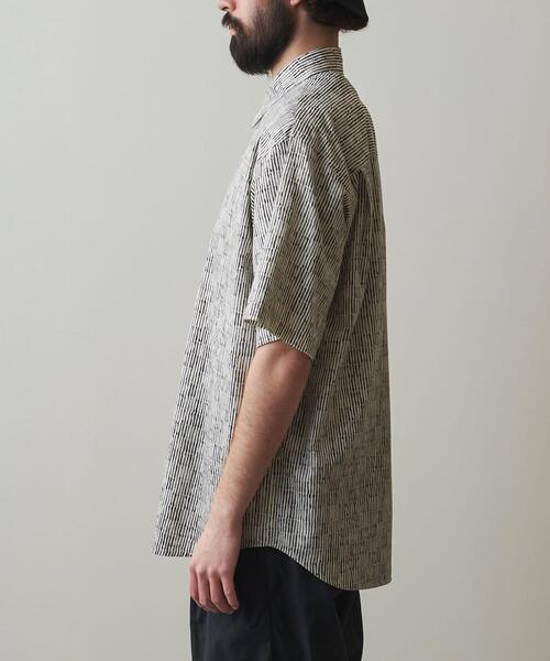 Steven Alan（スティーブンアラン）の「＜Steven Alan＞ TILE/PRNT REGULAR COLLAR SHORT SLEEVE SHIRT -LOOSE/シャツ（シャツ/ブラウス・メンズ・グレー/ナチュラル・M/XL/L/S）」の4枚目の写真