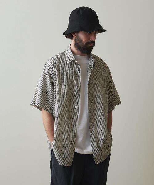 Steven Alan（スティーブンアラン）の「＜Steven Alan＞ TILE/PRNT REGULAR COLLAR SHORT SLEEVE SHIRT -LOOSE/シャツ（シャツ/ブラウス・メンズ・グレー/ナチュラル・M/XL/L/S）」の11枚目の写真