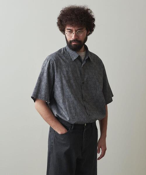 Steven Alan（スティーブンアラン）の「＜Steven Alan＞ TILE/PRNT REGULAR COLLAR SHORT SLEEVE SHIRT -LOOSE/シャツ（シャツ/ブラウス・メンズ・グレー/ナチュラル・M/XL/L/S）」の14枚目の写真