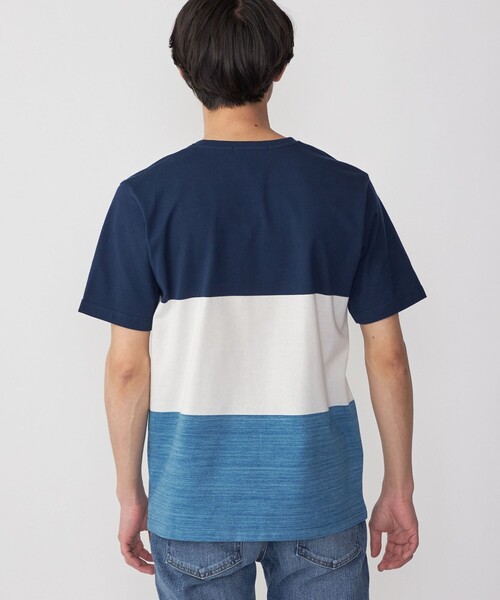 SHIPS(シップス)の「SHIPS: スペック ワイドボーダー/パネル Vネック Tシャツ(Tシャツ/カットソー・メンズ・ダークグリーン/グレー/ベージュ/ネイビー/ダークブルー・SMALL/MEDIUM/LARGE/X-LARGE)」の8枚目の写真