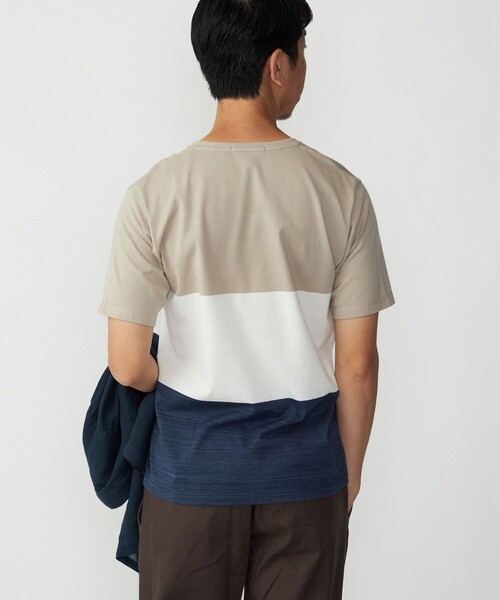SHIPS(シップス)の「SHIPS: スペック ワイドボーダー/パネル Vネック Tシャツ(Tシャツ/カットソー・メンズ・ダークグリーン/グレー/ベージュ/ネイビー/ダークブルー・SMALL/MEDIUM/LARGE/X-LARGE)」の16枚目の写真