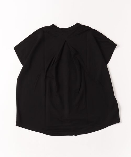 NAVY(ネイビー)の「SARARI 冷感前開き半袖シャツ(シャツ/ブラウス・レディース・ライトベージュ/ブラック/カーキ/ブルー/ホワイト・フリー)」の6枚目の写真