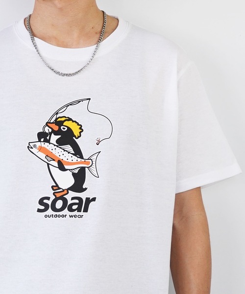 GGD SELECT(ジージーディー セレクト)の「soar outdoorwear 刺繍Tシャツ(Tシャツ/カットソー・メンズ・グリーン/インディゴブルー/ブラック/ホワイト/その他3/その他1/その他2/その他4・M/L/LL)」の6枚目の写真