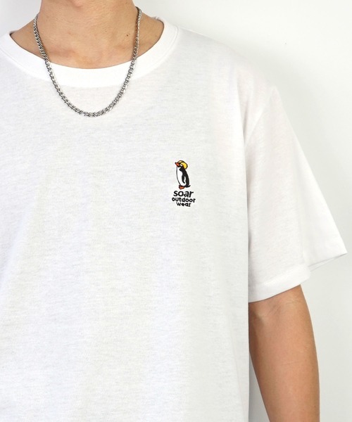 GGD SELECT(ジージーディー セレクト)の「soar outdoorwear 刺繍Tシャツ(Tシャツ/カットソー・メンズ・グリーン/インディゴブルー/ブラック/ホワイト/その他3/その他1/その他2/その他4・M/L/LL)」の2枚目の写真