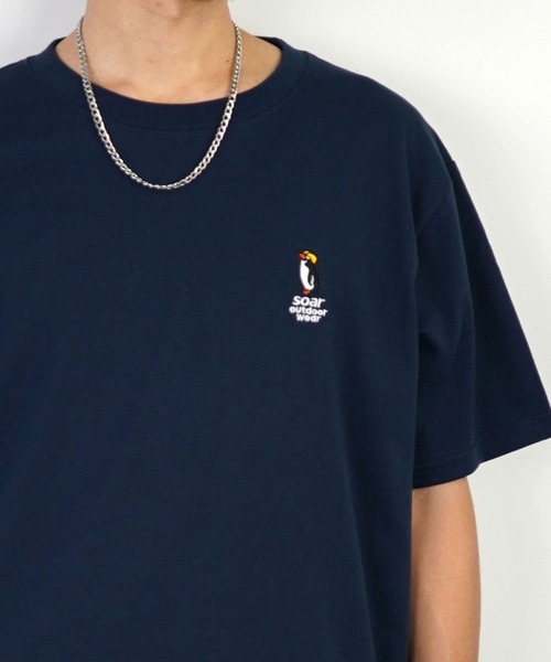 GGD SELECT(ジージーディー セレクト)の「soar outdoorwear 刺繍Tシャツ(Tシャツ/カットソー・メンズ・グリーン/インディゴブルー/ブラック/ホワイト/その他3/その他1/その他2/その他4・M/L/LL)」の5枚目の写真