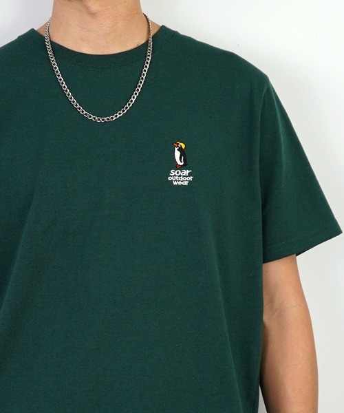 GGD SELECT(ジージーディー セレクト)の「soar outdoorwear 刺繍Tシャツ(Tシャツ/カットソー・メンズ・グリーン/インディゴブルー/ブラック/ホワイト/その他3/その他1/その他2/その他4・M/L/LL)」の4枚目の写真