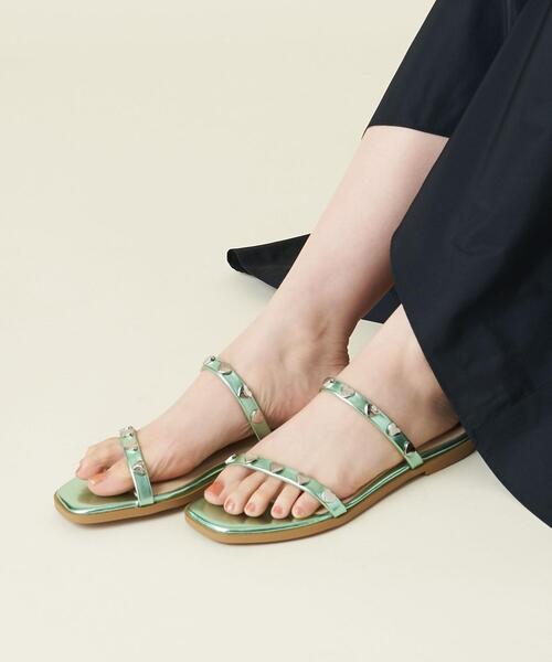 ODETTE E ODILE（オデットエオディール）の「【WEB限定】ハートライン サンダル10●（サンダル・レディース・ホワイト/ブラック/レッド/ゴールド/ケリー・S/M/L）」の3枚目の写真