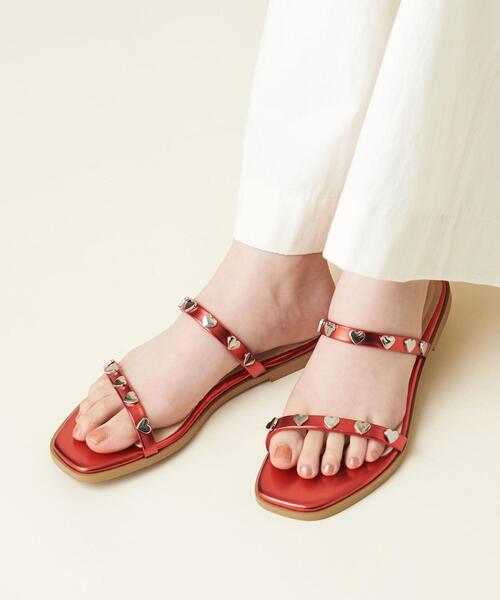 ODETTE E ODILE（オデットエオディール）の「【WEB限定】ハートライン サンダル10●（サンダル・レディース・ホワイト/ブラック/レッド/ゴールド/ケリー・S/M/L）」の4枚目の写真