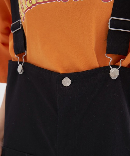 EDIT Gris（エディットグリ）の「【どんなトップスとも合わせやすい！】ポケット付きコットンツイルサロペット（サロペット/オーバーオール・レディース・ブラック/ナチュラル・FREE）」の17枚目の写真