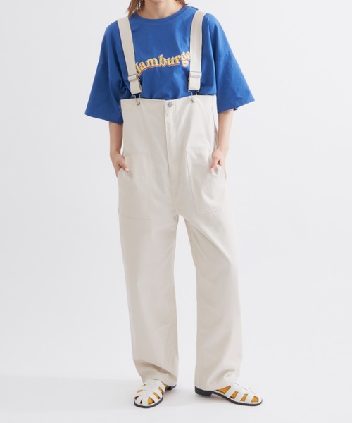 EDIT Gris（エディットグリ）の「【どんなトップスとも合わせやすい！】ポケット付きコットンツイルサロペット（サロペット/オーバーオール・レディース・ブラック/ナチュラル・FREE）」の20枚目の写真