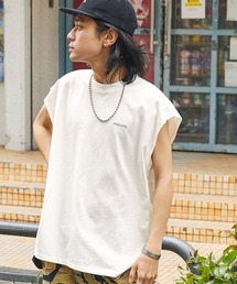 MONO-MART（モノマート）の「【retock's】ノースリーブドロップショルダー サイドスリット ビッグシルエットTシャツ（Tシャツ/カットソー）」