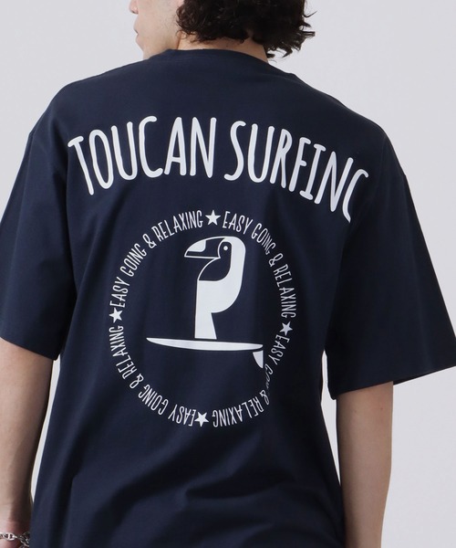 Toucan Surfing(トゥーカンサーフィン)の「Toucan Surfing 天竺 バックプリント Tシャツ(Tシャツ/カットソー・メンズ・ネイビー/グリーン/チャコールグレー/ホワイト・M/L/LL)」の21枚目の写真