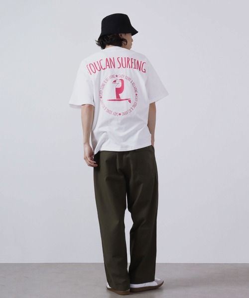 Toucan Surfing(トゥーカンサーフィン)の「Toucan Surfing 天竺 バックプリント Tシャツ(Tシャツ/カットソー・メンズ・ネイビー/グリーン/チャコールグレー/ホワイト・M/L/LL)」の10枚目の写真