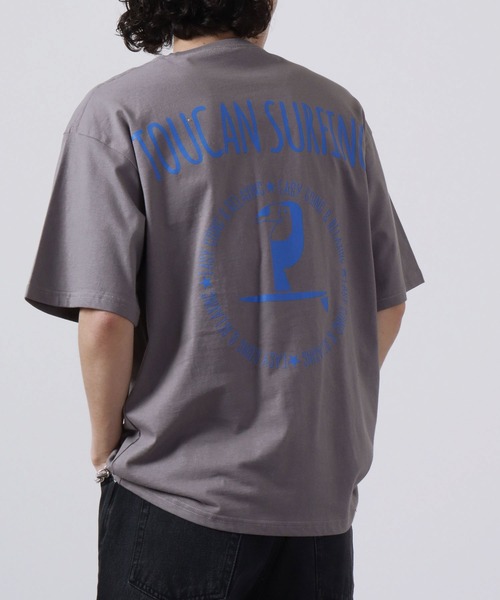 Toucan Surfing(トゥーカンサーフィン)の「Toucan Surfing 天竺 バックプリント Tシャツ(Tシャツ/カットソー・メンズ・ネイビー/グリーン/チャコールグレー/ホワイト・M/L/LL)」の13枚目の写真