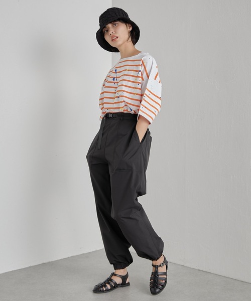ear PAPILLONNER(イアパピヨネ)の「裾絞りパンツ【SUM1 STYLE(スミスタイル)】(その他パンツ・レディース・アイボリー/ブラック・FREE)」の15枚目の写真