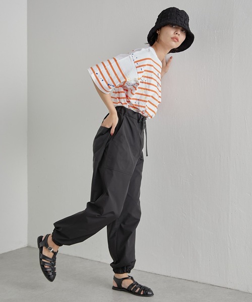 ear PAPILLONNER(イアパピヨネ)の「裾絞りパンツ【SUM1 STYLE(スミスタイル)】(その他パンツ・レディース・アイボリー/ブラック・FREE)」の21枚目の写真