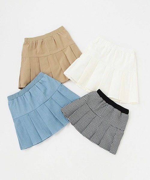 petit main(プティマイン)の「【リンク】プリーツスカパン(キッズ)(スカート・キッズ・ベージュ/ブラック/サックスブルー/オフホワイト・100cm/120cm/110cm/130cm/80cm/90cm)」の5枚目の写真