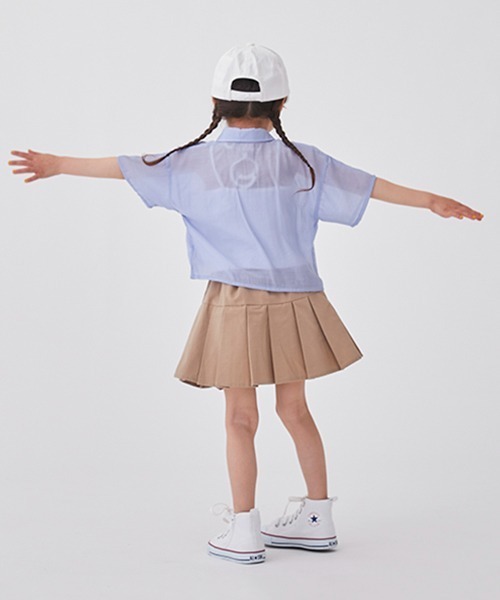 petit main(プティマイン)の「【リンク】プリーツスカパン(キッズ)(スカート・キッズ・ベージュ/ブラック/サックスブルー/オフホワイト・100cm/120cm/110cm/130cm/80cm/90cm)」の19枚目の写真