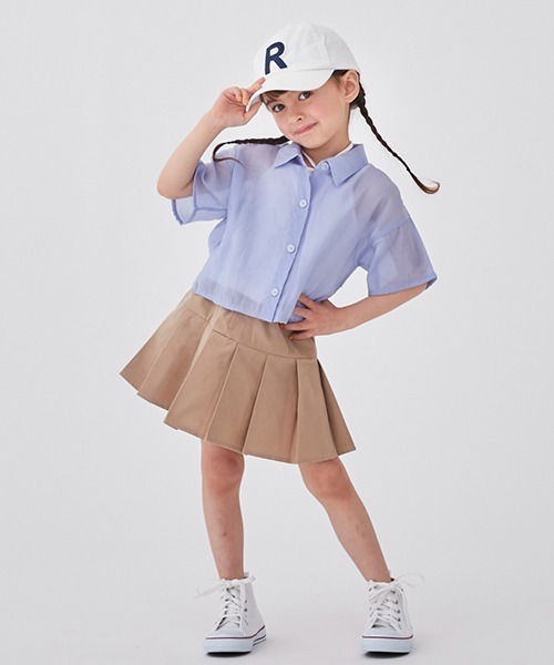 petit main(プティマイン)の「【リンク】プリーツスカパン(キッズ)(スカート・キッズ・ベージュ/ブラック/サックスブルー/オフホワイト・100cm/120cm/110cm/130cm/80cm/90cm)」の16枚目の写真