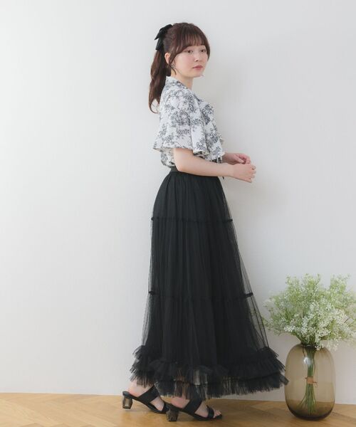 ems excite（エムズエキサイト）の「パターンボウタイBL（シャツ/ブラウス・レディース・ブラック系その他/ブルー系その他・FREE）」の4枚目の写真